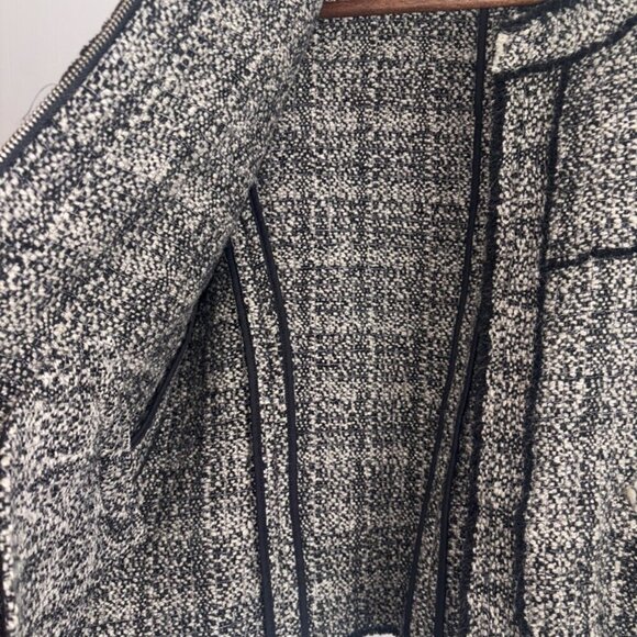 Isabel Marant Etoile $430 Laura Wool Blend Tweed Zip Jacket, 40, Classic - Picture 8 of 9